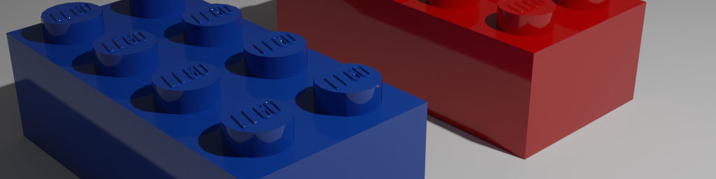 ABS LEGO plastic brick material in Blender